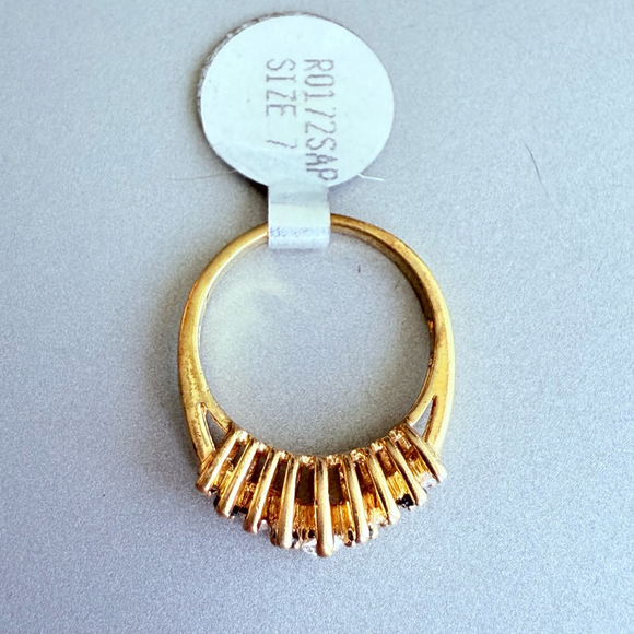 Harlequin Spinel & Cubic Zirconia 925 Sterling Silver 18K Vermeil Cocktail Ring - Picture 2 of 9